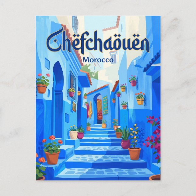 Chefchaouen Medina Morocco Postcard (Front)