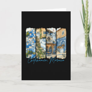 Chefchaouen Morocco Travelling Trip Brushstroke So Card