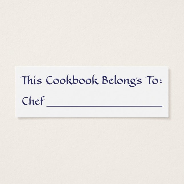 Chef's Bookmark (Back)