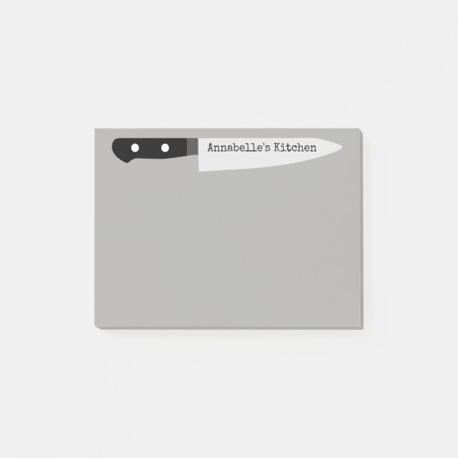 Chef's Carving Knife Personalise Post-it Notes (Front)
