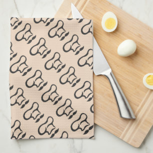 Chef's Hat and Moustache Tea Towel