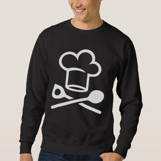 Chefs Hat With Crossed Spoons Sweatshirt (Front)