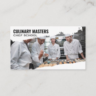 Chefs in Uniforms Learning Pastries Business Card