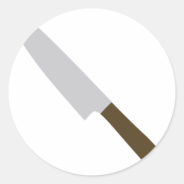 chefs kitchen knife icon classic round sticker (Front)