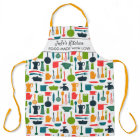 Chef's Kitchen Tools Custom Name Text Colourful