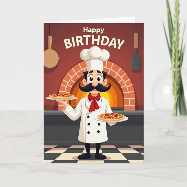 Chefs Oven Birthday Card (Front)