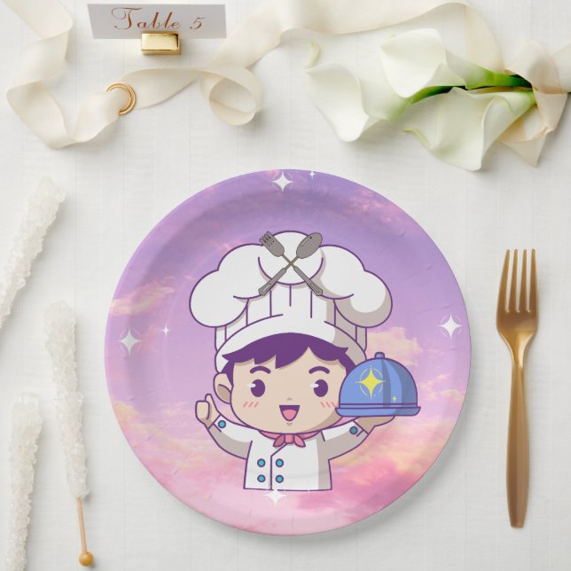 Chef's Special Dining Paper Plate (Wedding)