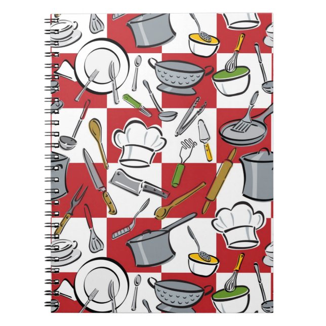 Chefs Tools Chequerboard Notebook (Front)