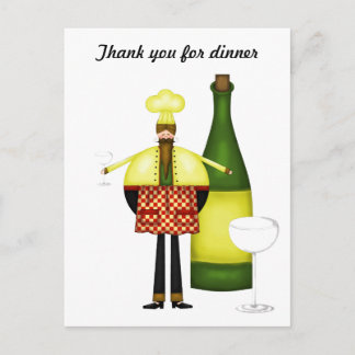 Chelf Thank you for dinner post card
