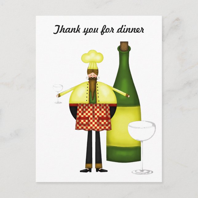 Chelf Thank you for dinner post card (Front)