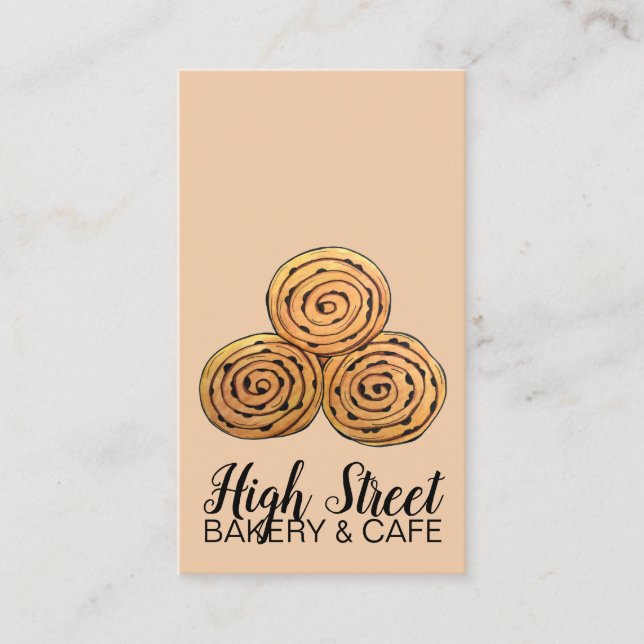 Chelsea Buns Currant Roll Bakery Baked Homemade By Business Card (Front)