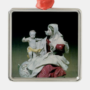 Chelsea figure of Madonna and Child Metal Tree Decoration