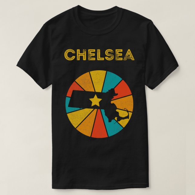 Chelsea Massachusetts Vintage Distressed Souvenir  T-Shirt (Design Front)