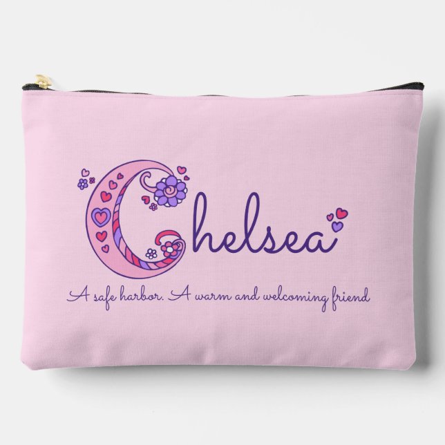Chelsea name beginning with C girls pencil case Accessory Pouch (Front)