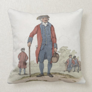 Chelsea Pensioner, from 'Costume of Great Britain' Cushion