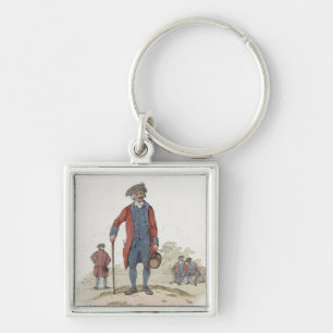 Chelsea Pensioner, from 'Costume of Great Britain' Key Ring