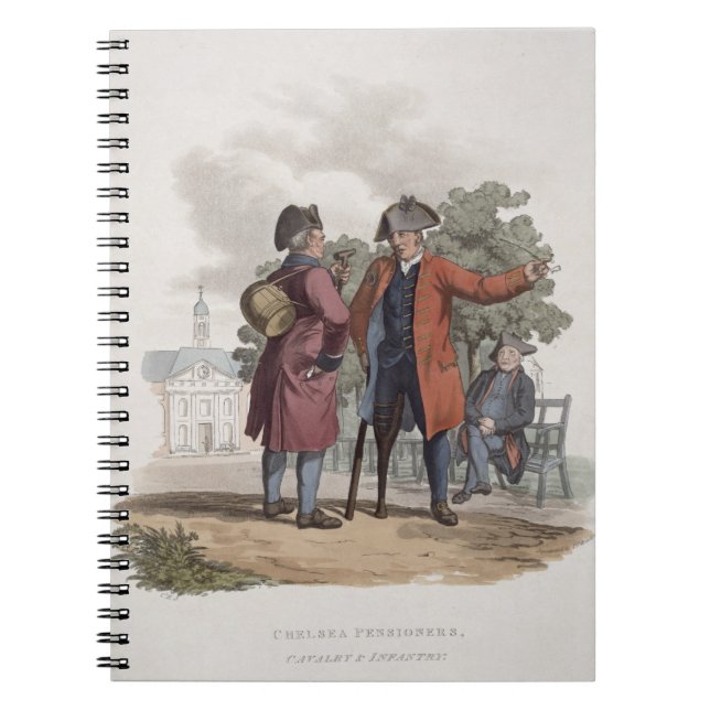 Chelsea Pensioners, Cavalry and Infantry, from 'Co Notebook (Front)