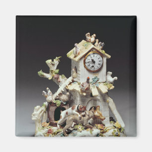 Chelsea porcelain farmyard clock case magnet