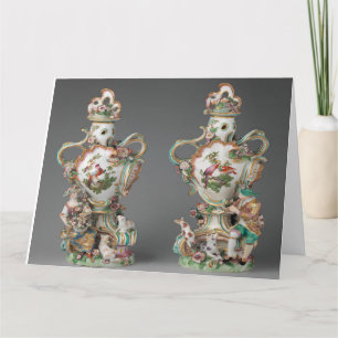 Chelsea Porcelain Twin Vase Card