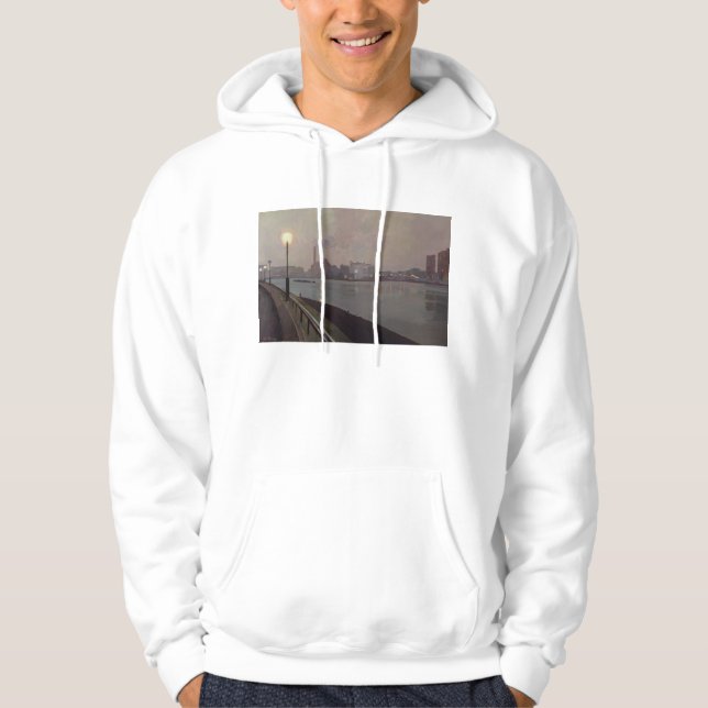 Chelsea Power Station by Night Hoodie (Front)