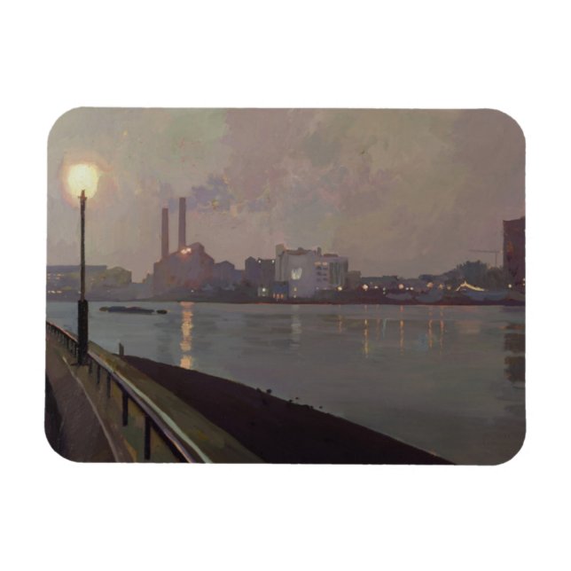 Chelsea Power Station by Night Magnet (Horizontal)