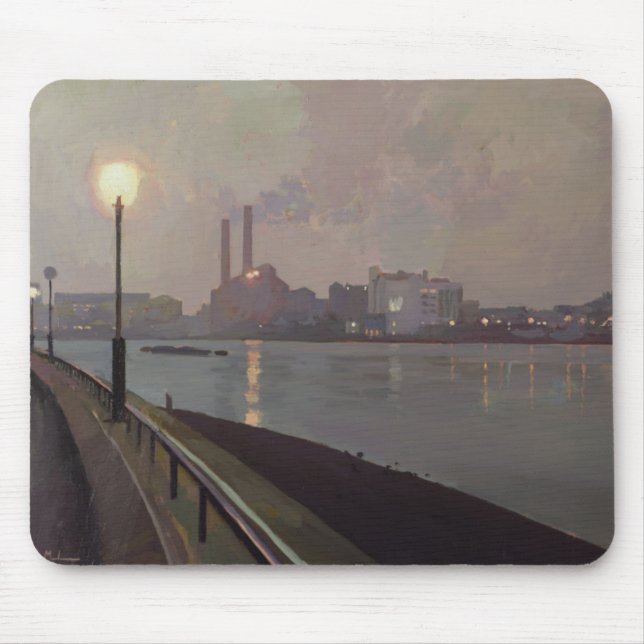 Chelsea Power Station by Night Mouse Pad (Front)