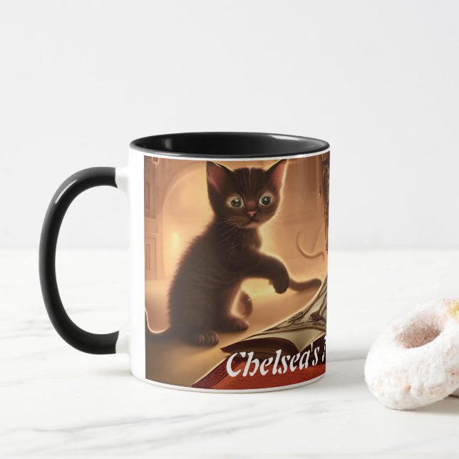 Chelsea's Morning Coffee Personalised Customisable Mug (With Donut)