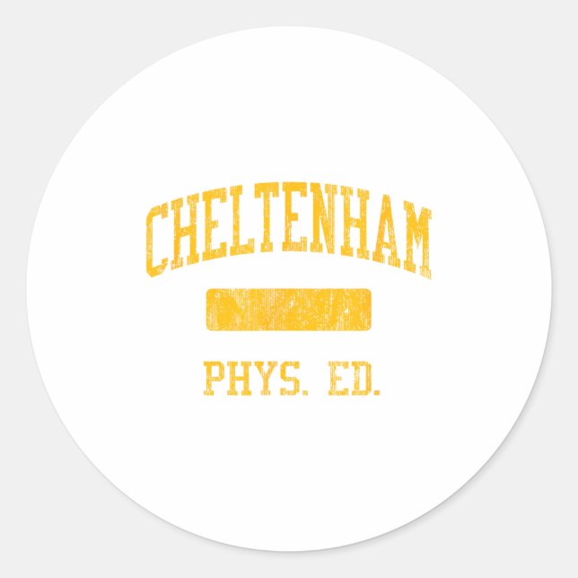 Cheltenham High School Hs Wyncote Pa Phys Ed  Classic Round Sticker (Front)