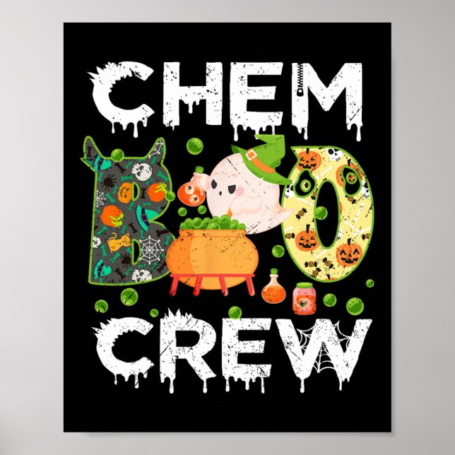 Chem Boo Crew Halloween Chemist Match  Poster (Front)