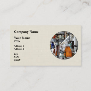 Chem Lab With Test Tubes And Retort Business Card