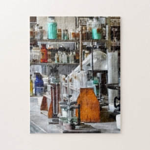Chem Lab With Test Tubes And Retort Jigsaw Puzzle