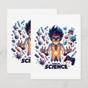 Chemical Concoction Game On, Science Theme Enclosure Card
