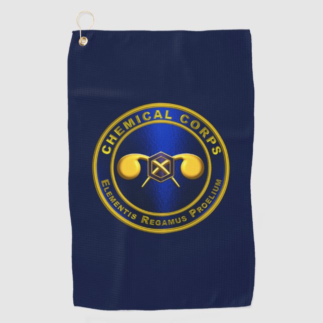 Chemical Corps Golf Towel (Front)