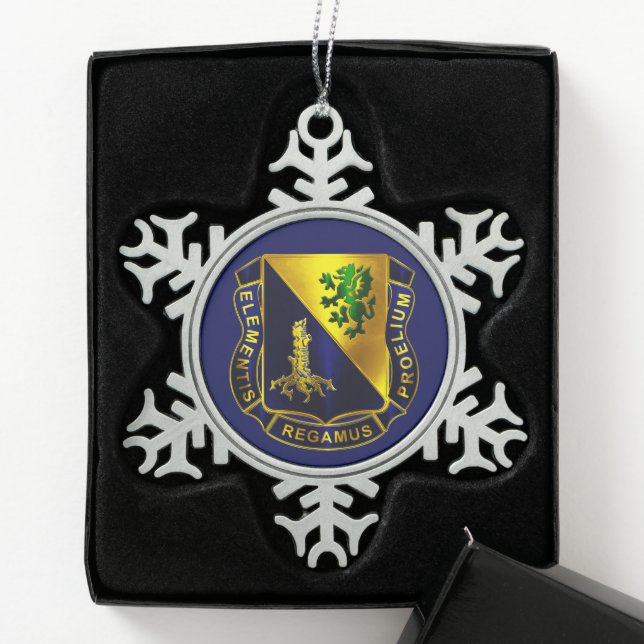 Chemical Corps  Snowflake Pewter Christmas Ornament (Box)