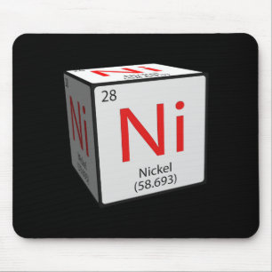 Chemical element tile. Ni Nickel cubed Mouse Pad
