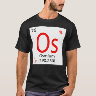 Chemical element tile Os Osmium Os Osmium with fin T-Shirt