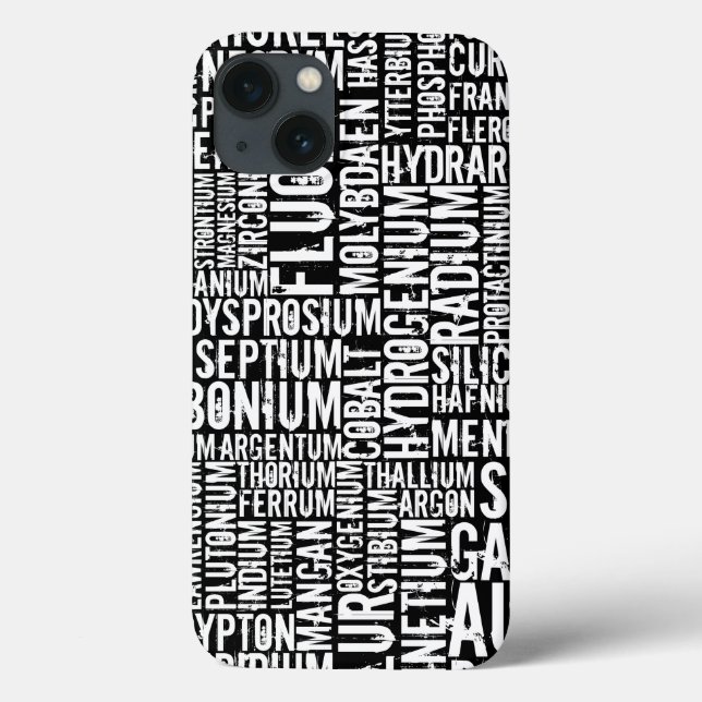Chemical Elements... Carved Wood iPhone Case (Back)