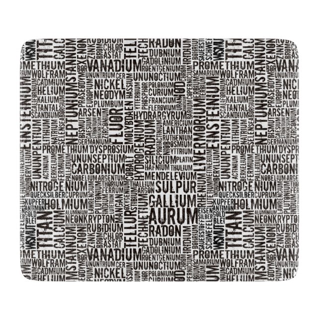 Chemical Elements Cutting Board (Front)