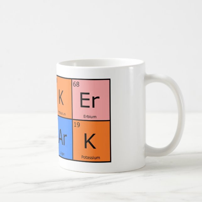 Chemical Elements Poker Shark Mug (Right)
