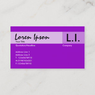 Chemical Elements - Purple Business Card