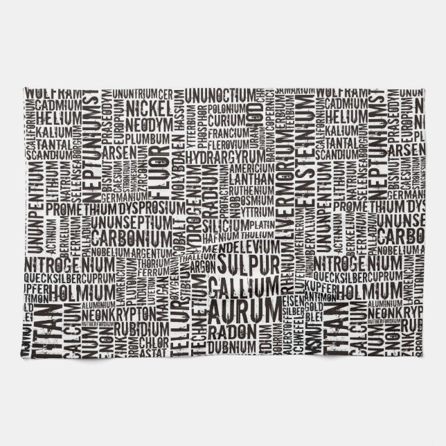 Chemical Elements Tea Towel (Horizontal)