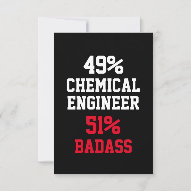Chemical Engineer Badass Card (Front)