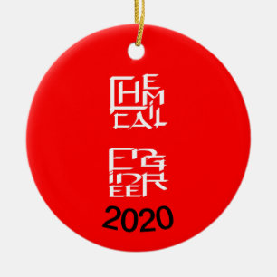 Chemical Engineer Character Ceramic Ornament