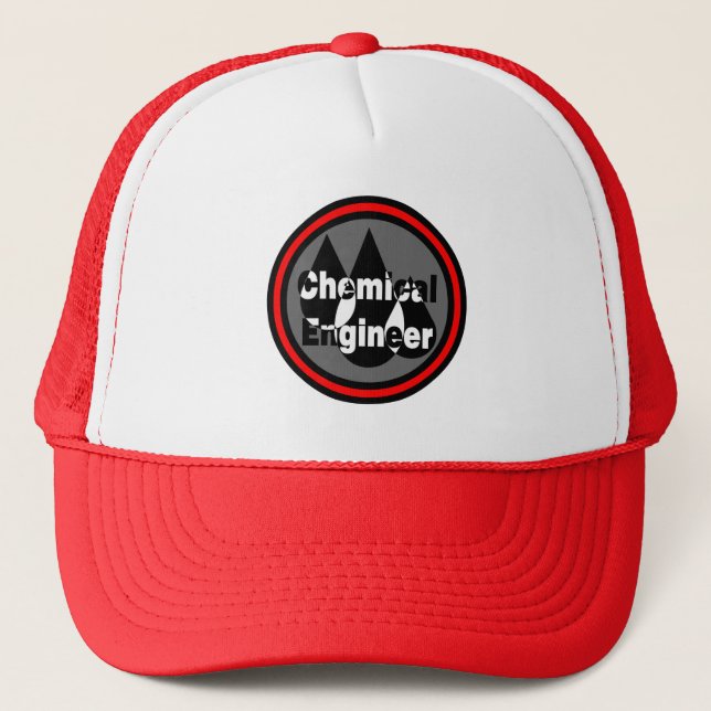 Chemical Engineer Drops Circle Trucker Hat (Front)