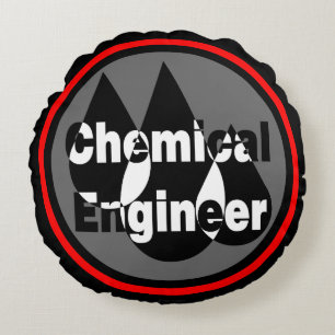 Chemical Engineer Drops Round Cushion