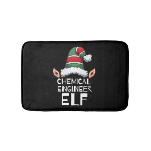 Chemical Engineer Elf Christmas Holidays Xmas Bath Mat