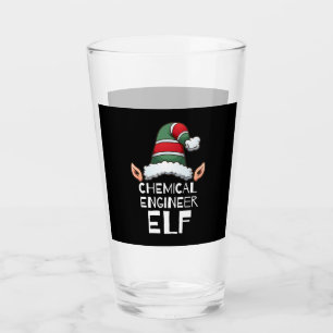 Chemical Engineer Elf Christmas Holidays Xmas Glass