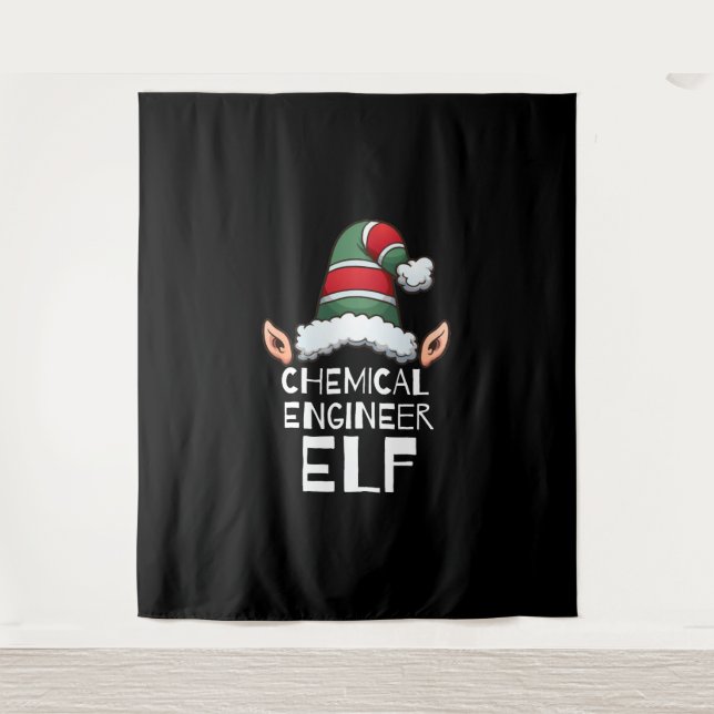 Chemical Engineer Elf Christmas Holidays Xmas Tapestry (Front)