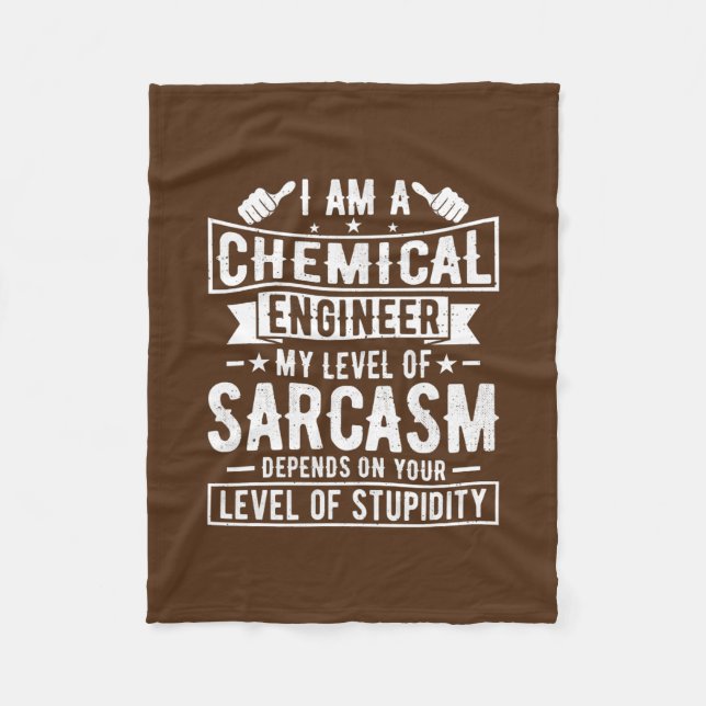 Chemical Engineer Funny Chemical Engineering Fleece Blanket (Front)