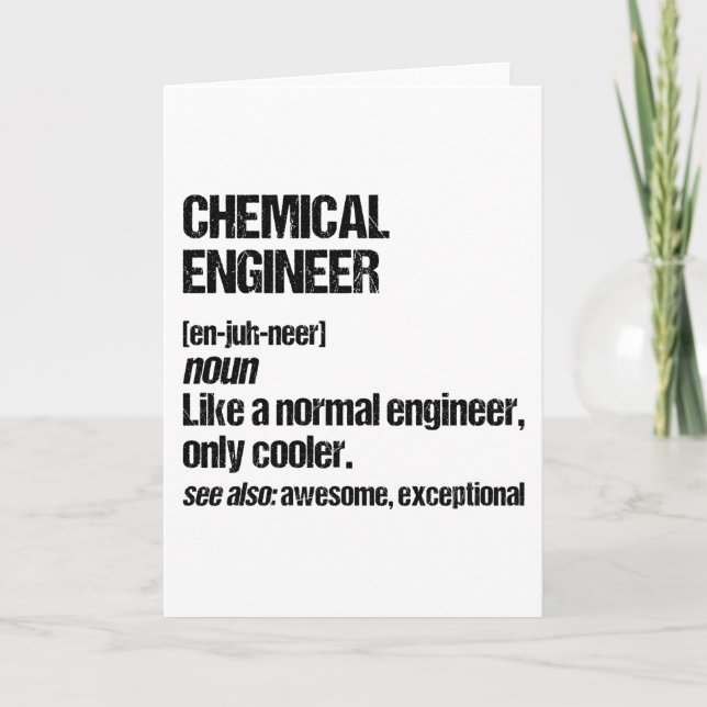 Chemical Engineer Funny Engineering Graduation Card (Front)